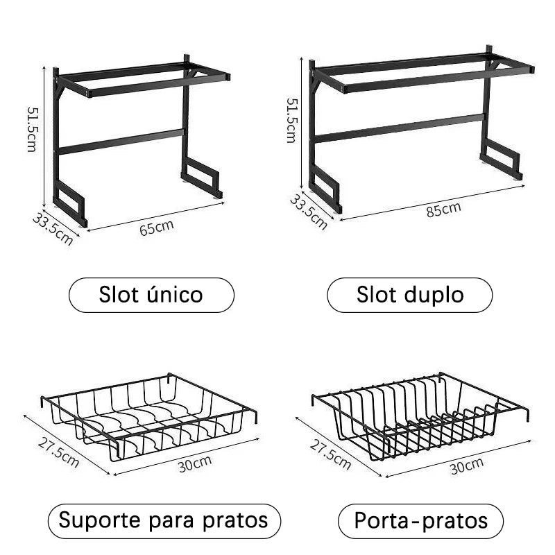 Escorredor Pro de Aço Inoxidável Multifuncional